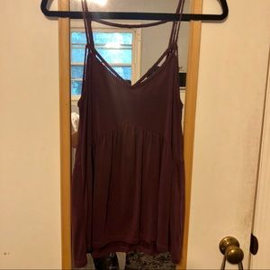 american eagle purple braided tank